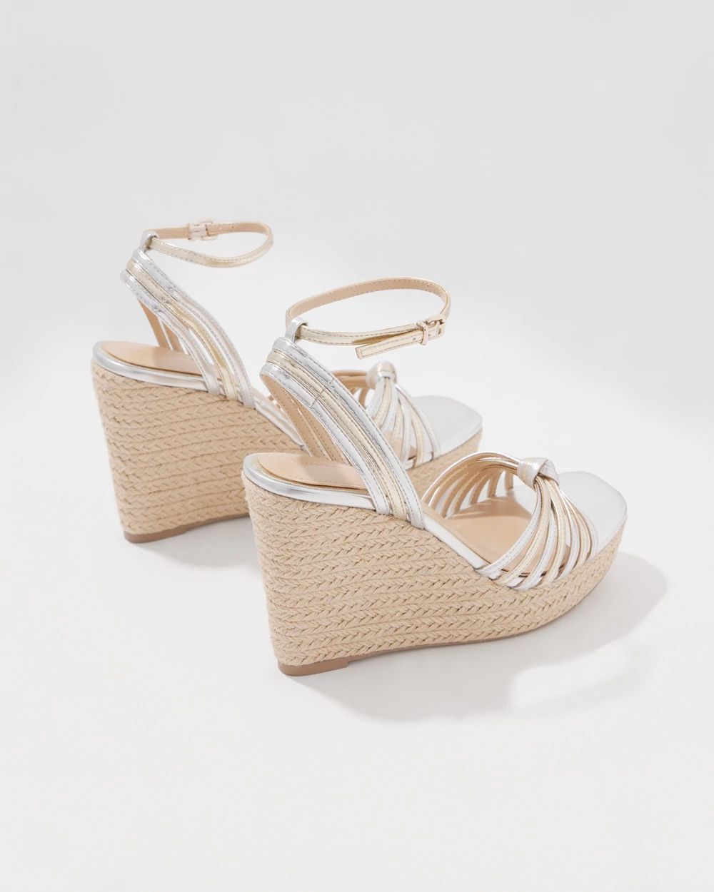 Gold + Silver High Heel Wedge | White House Black Market